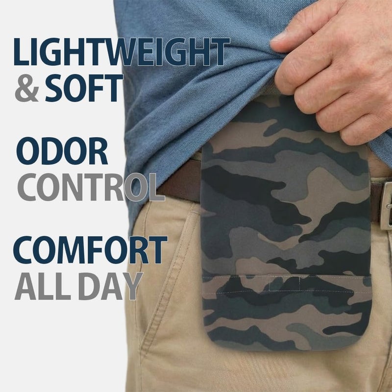 Kaiteky Stretchy Deodorizing Ostomy Bag Cover D with Cord Stopper (F, Denim Style) - Image 4